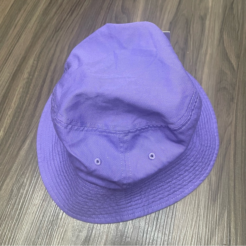 NWT The Hat Depot Bucket Sun Hat 100% Cotton Long Brim lavender sz S/M